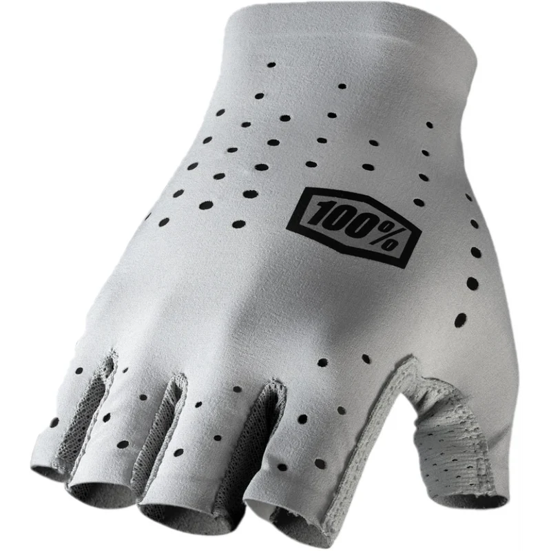 100% Sling Short Finger Gloves Grey MD