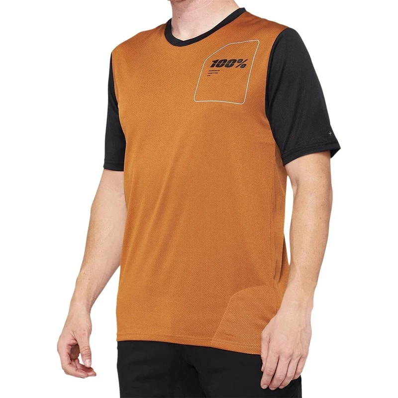 100% Ridecamp Short Sleeve Jersey Terracotta/Black LG