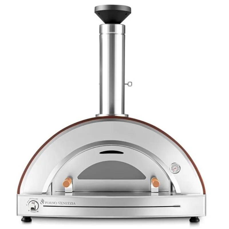 Forno Venetzia Torino Brick Propane Hybrid Outdoor Pizza Oven in Cappuccino