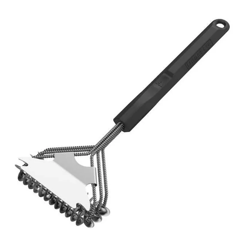 LAFLAMME & CO Large Barbecue Brush with Triple Twisted Metal Bristles - 18-in