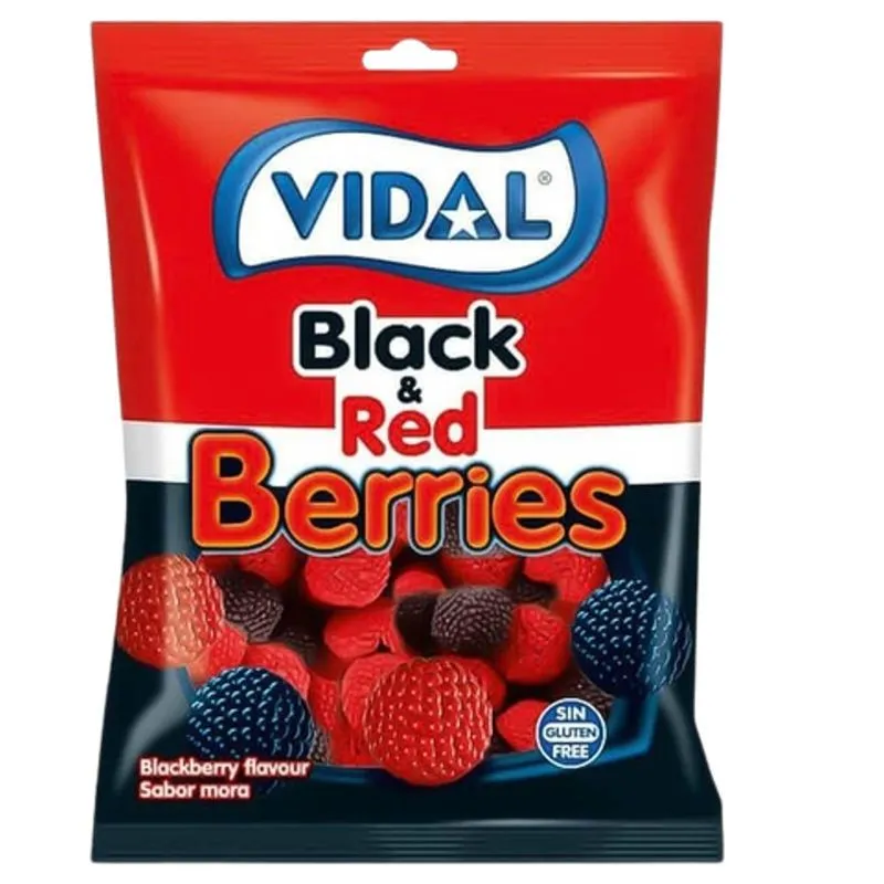 Bala De Goma Vida Black &amp; Red Berries 100g