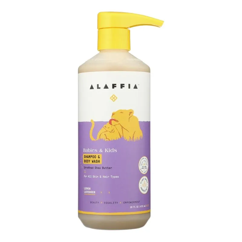 Shampoo E Sabonete Alaffia Kids Lemon Lavender 473ml