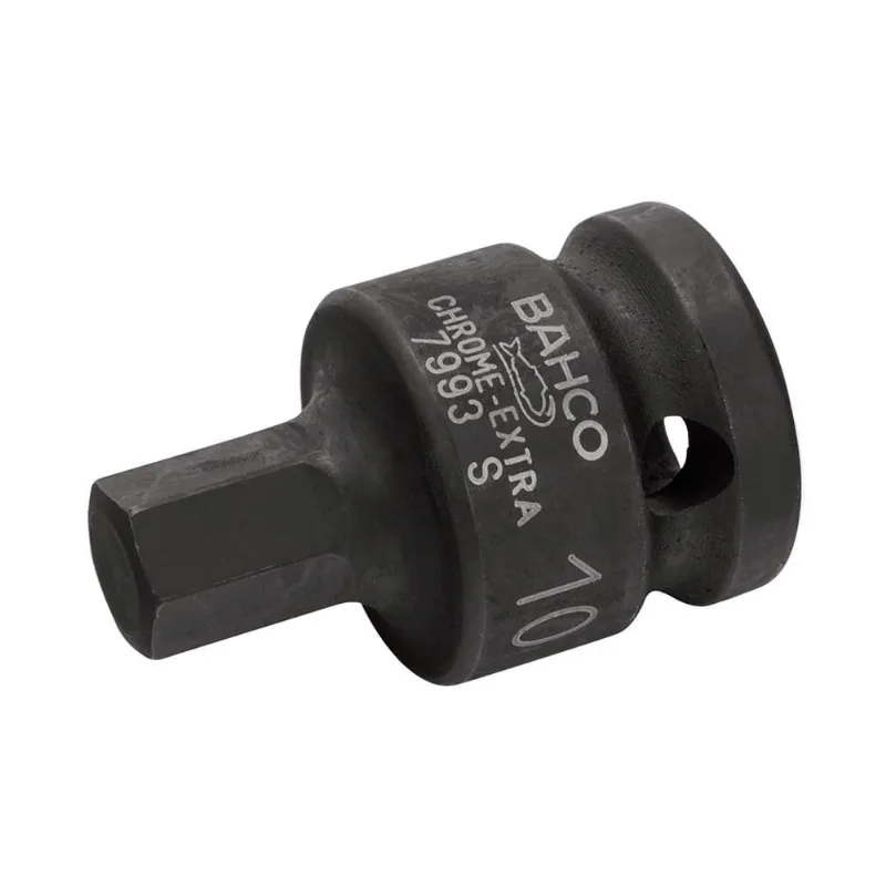 Dado Impacto Hexagonal 10mm Enc 1/2 Bahco de Acero Pavonado