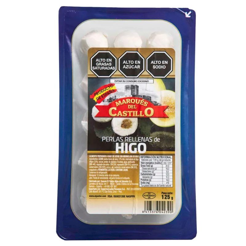 Perlas de Queso Rellenas de Higo MARQUES DEL CASTILLO Paquete 125g