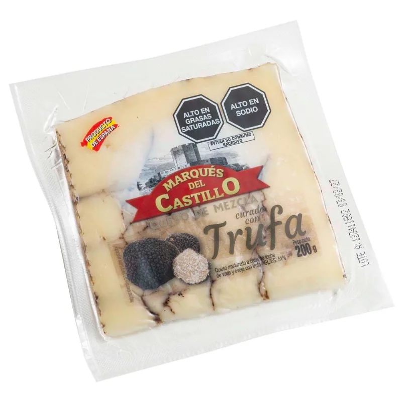 Queso Mezcla Curado Trufa MARQUES DEL CASTILLO Cuña 200g