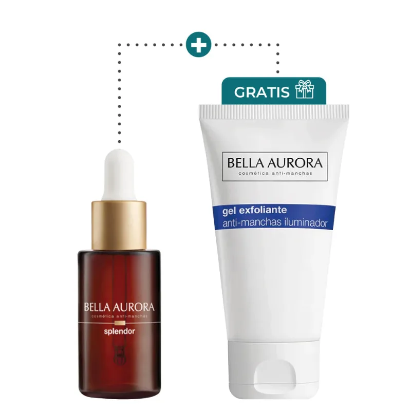 Kit Iluminador - Splendor Serum Iluminador Antioxidante + Gel Exfoliante Antimanchas - Bella Aurora Kit