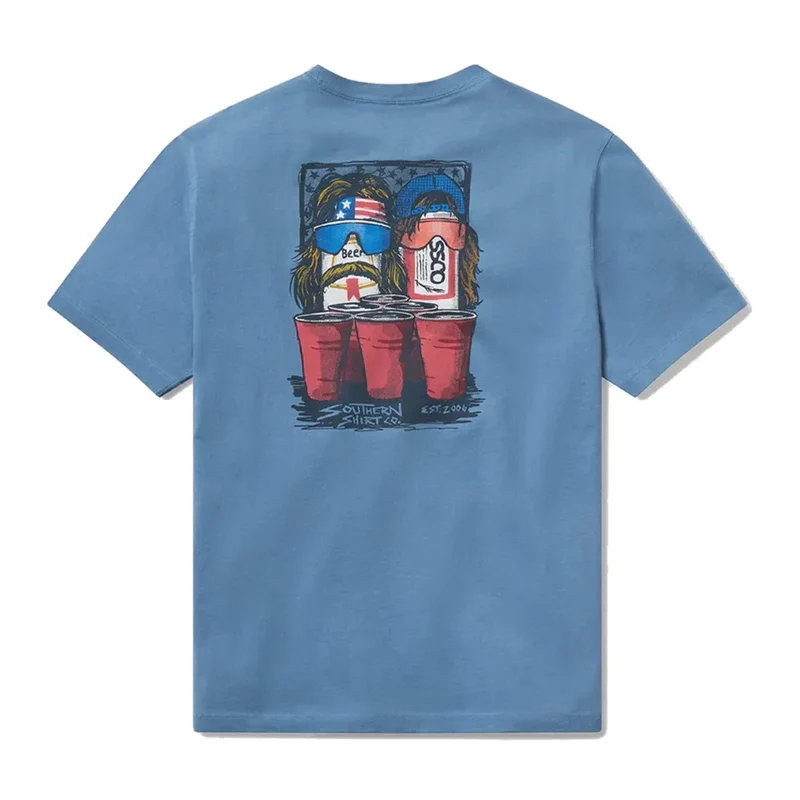 Southern Shirt Men's Redemption Shot Short Sleeve T-Shirt NAUTICAL BLUE / MED