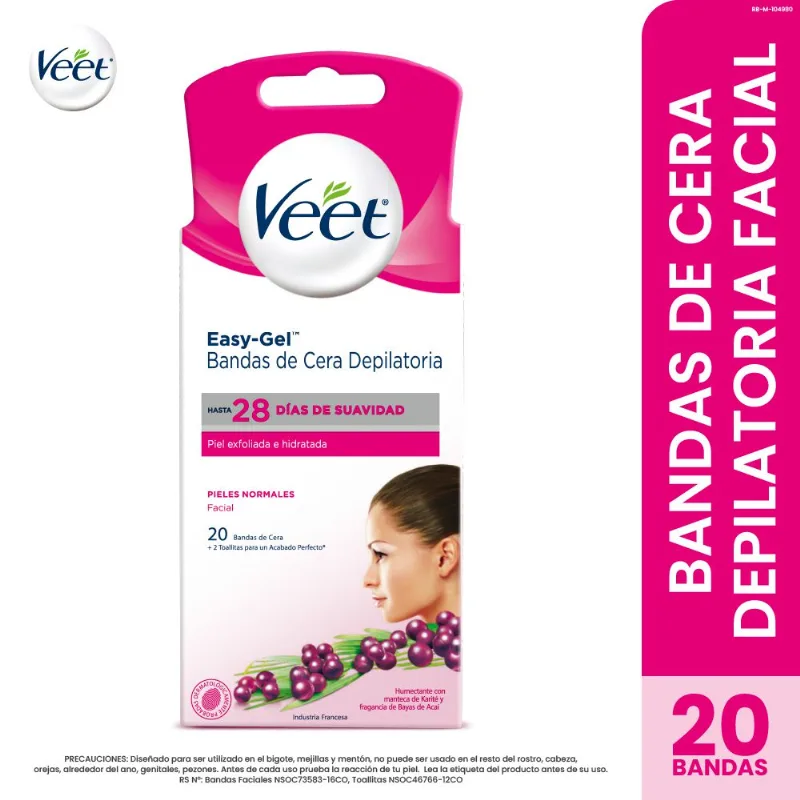BANDA CERA FRIA FACIAL VEET 20 und