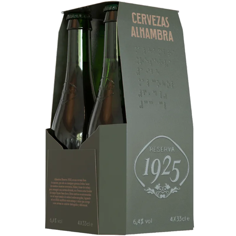 Pack 4 un. Cerveza Mahou Alhambra Strong Lager 6.4.0° 330 cc