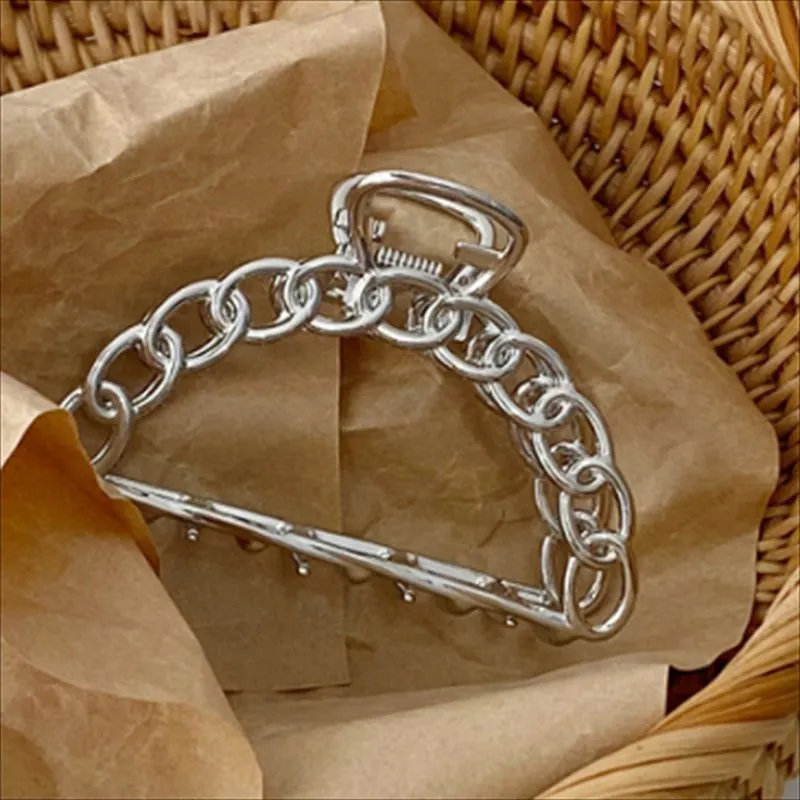 Clipe De Cabelo De Metal, Clipe De Cabelo De Luxo De Moda Simples De Baixo Tecla