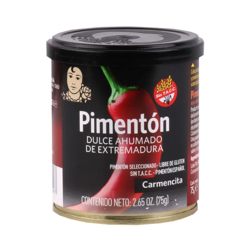 Pimenton Ahumado 75 Grs Carmencita Pimenton Dulce Ahumado Carmencita En Lata Sin Tacc 75 Gr