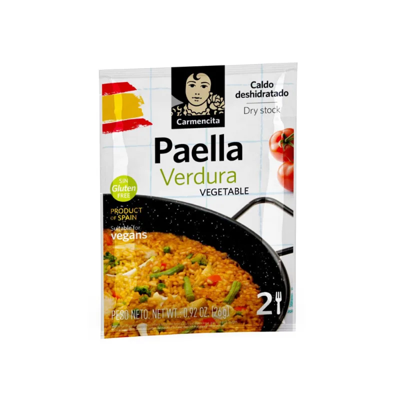 Caldo Deshidratado para Paella Sabor Verdura 26 Grs Carmencita