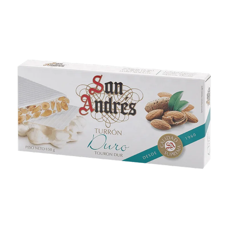 Turrón Duro con Almendra San Andrés|Sin Azúcar|150g