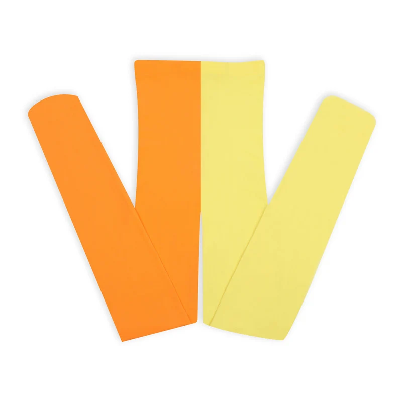 Mismatched Tights Socks One Size / Orange & Yellow