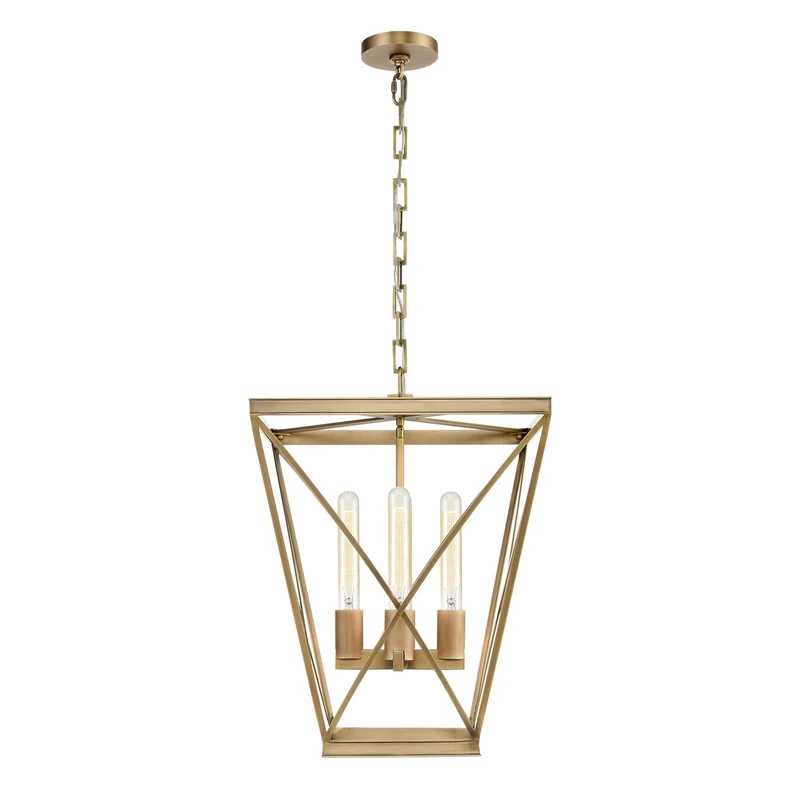 Lattice Pendant Vintage Brass