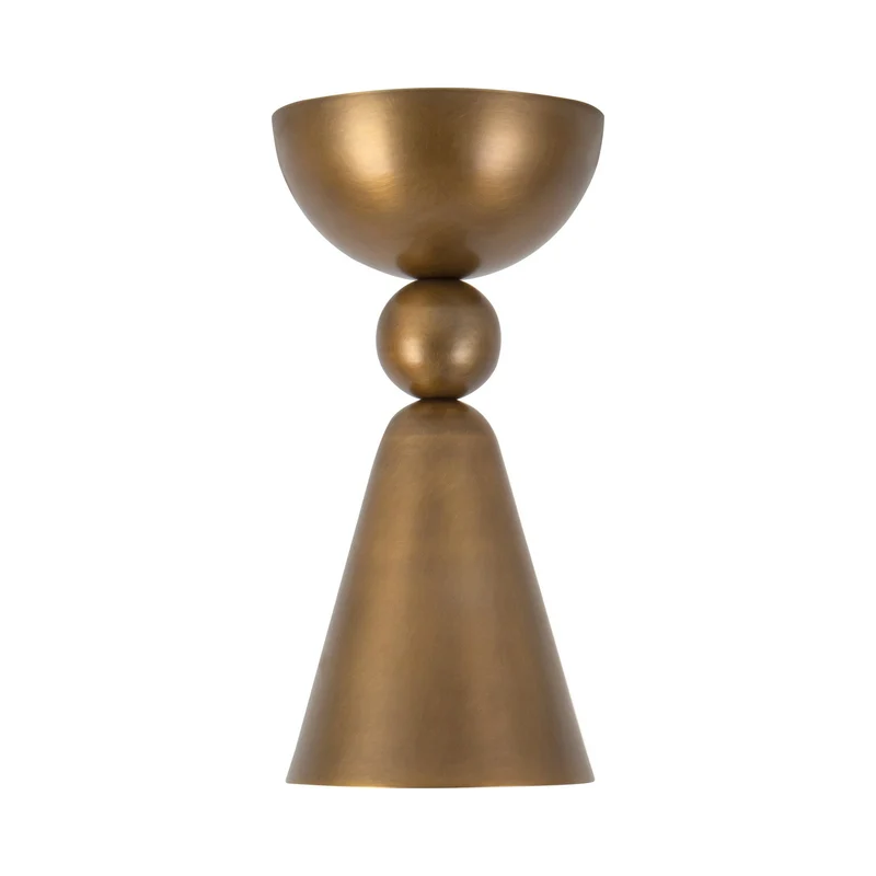Murphy Semi Flush Mount Ceiling Light Vintage Brass