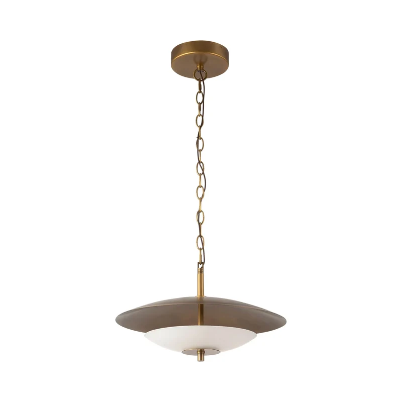 Prescott LED Pendant Light Vintage Brass / 15.63-Inch