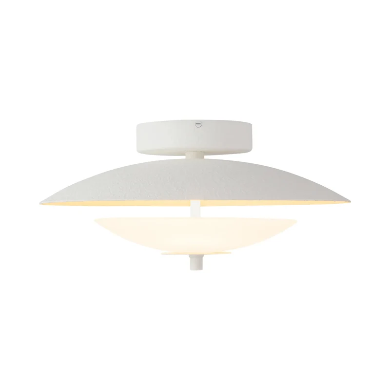 Prescott LED Semi Flush Mount Ceiling Light Antique White