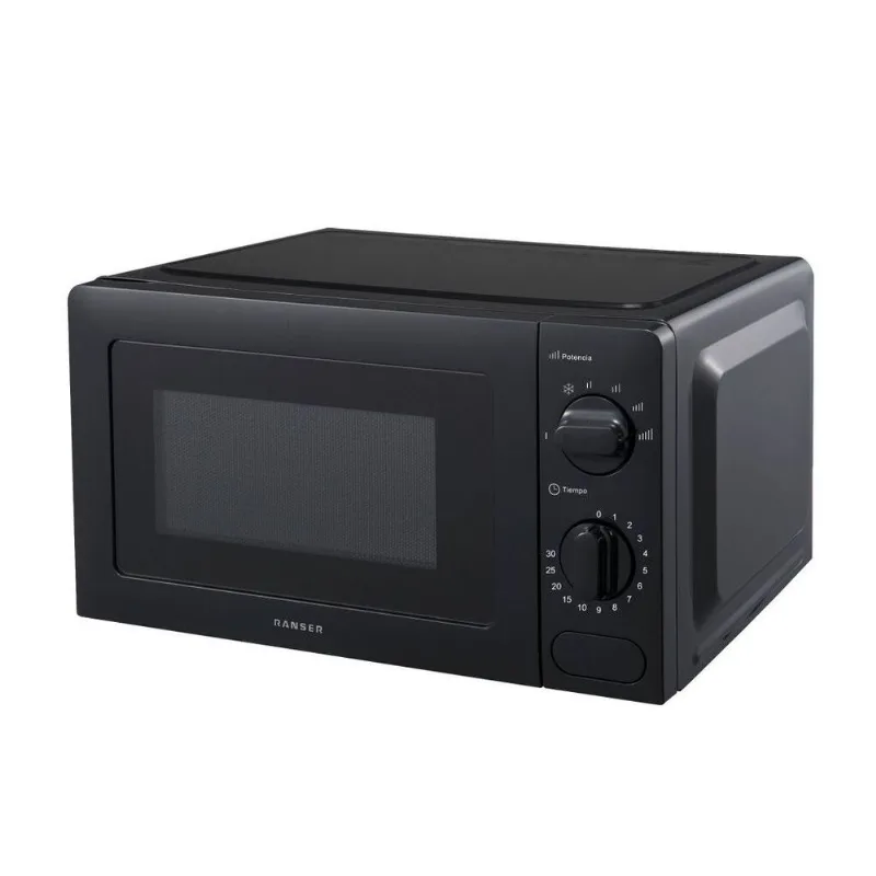 Microondas mecanico 20 Lts 700W Ranser Roma MO-1701M Color Negro