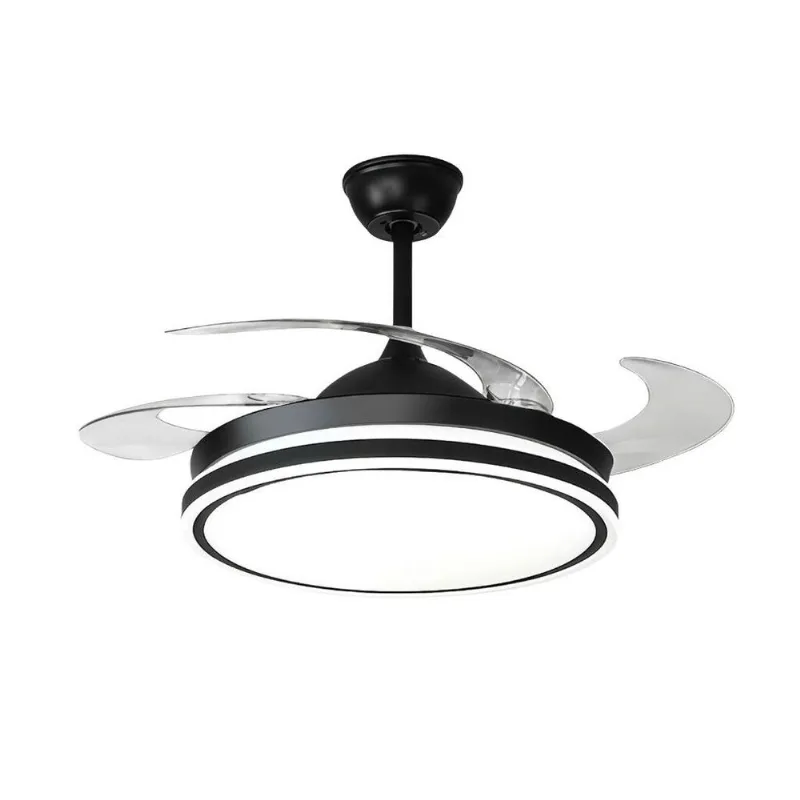 Ventilador De Techo Retráctil Negro EVVO CF-433