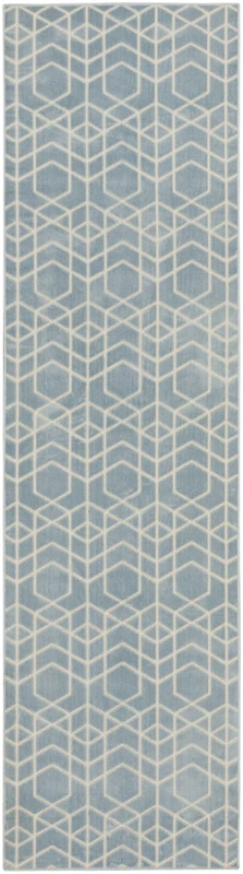 Nourison Washable Charm WCH01 Blue Ivory Area Rug 8' X 10' Rectangle