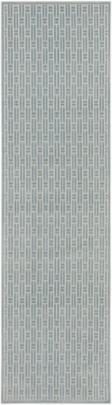 Nourison Washable Charm WCH02 Blue Ivory Area Rug 6' X 9' Rectangle