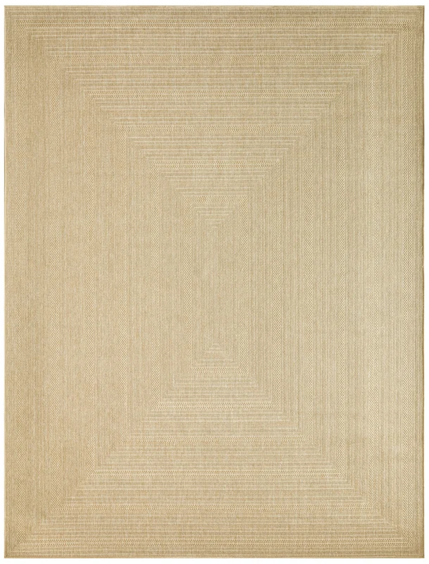 Nourison Tulum TLM04 Taupe Ivory Area Rug 5' 3'' X 7' Rectangle
