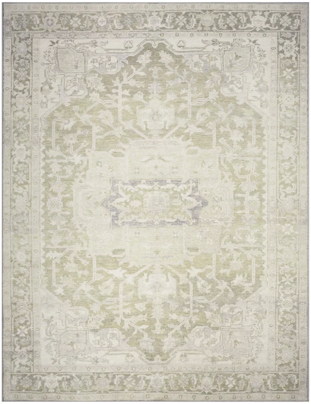 Nourison Vintage Washables VWS08 Green Area Rug 7' 10'' X 9' 10'' Rectangle