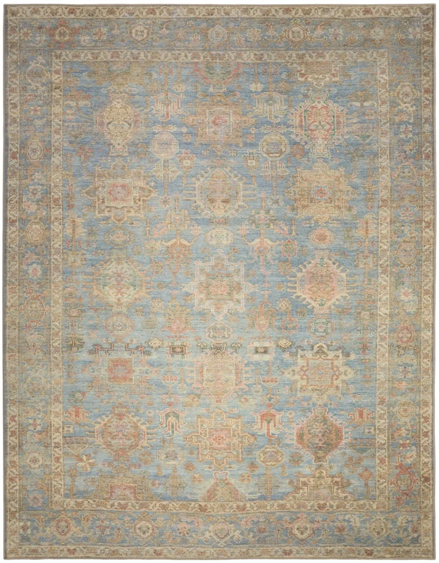 Nourison Vintage Washables VWS10 Navy Multicolor Area Rug 7' 10'' X 9' 10'' Rectangle