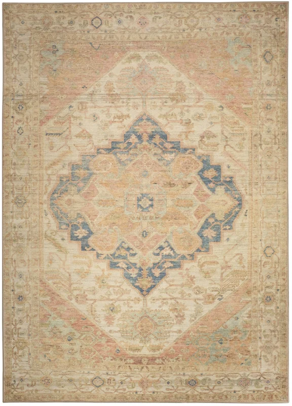 Nourison Vintage Washables VWS15 Multicolor Area Rug 7' 10'' X 9' 10'' Rectangle