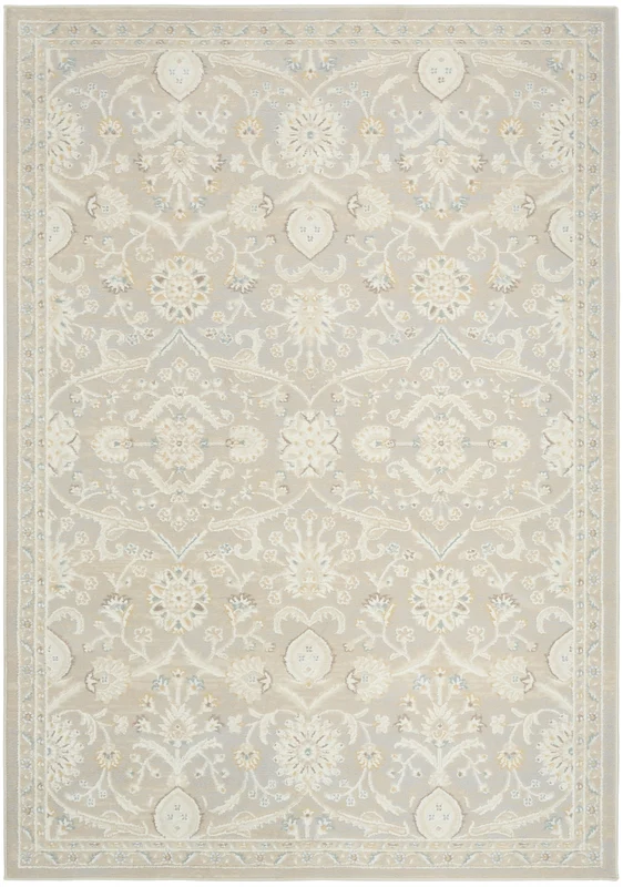 Nourison Isla ISL01 Light Grey Area Rug 5' 3'' X 7' Rectangle