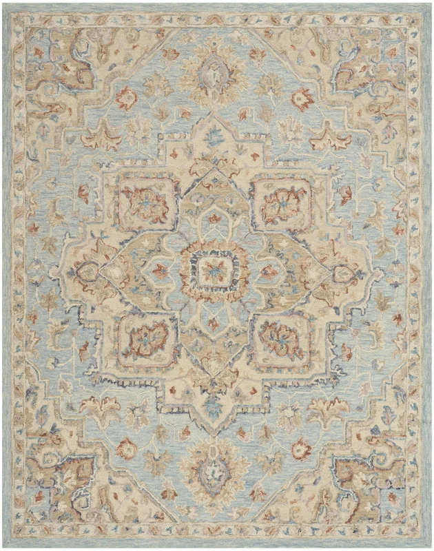 Nourison Maison MSO06 Light Blue Ivory Area Rug 2' X 3' Rectangle