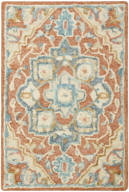 Nourison Maison MSO06 Rust Ivory Area Rug 5' 9'' X 8' 9'' Rectangle