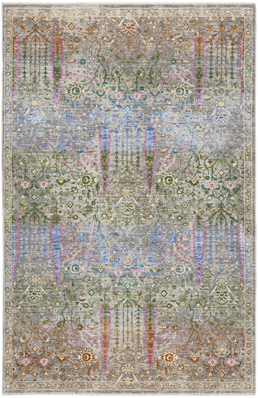 Nourison Quaint Harmony QUH01 Blue Multicolor Area Rug 8' 10'' X 11' 2'' Rectangle