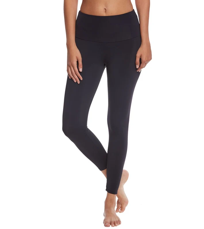 Onzie High Waisted Basic 7/8 Yoga Leggings Black / L/L