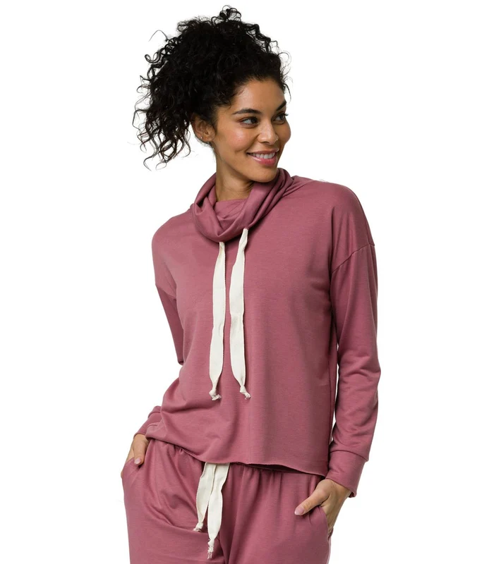 Onzie Cowl Neck Longsleeve Top Mauve / M/L