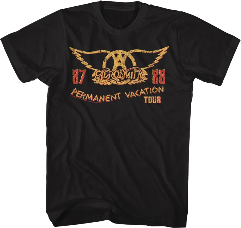87-88 Permanent Vacation Tour Aerosmith T-Shirt 5XL