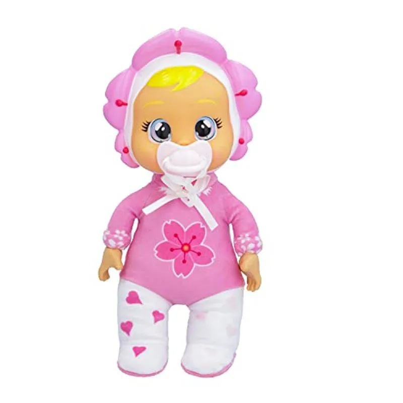 Cry Babies - Tiny Cuddles Happy Flower Sakura 9 Baby Doll With Cherry Blossom Flower Themed Pijamas - Idades 18+ Meses
