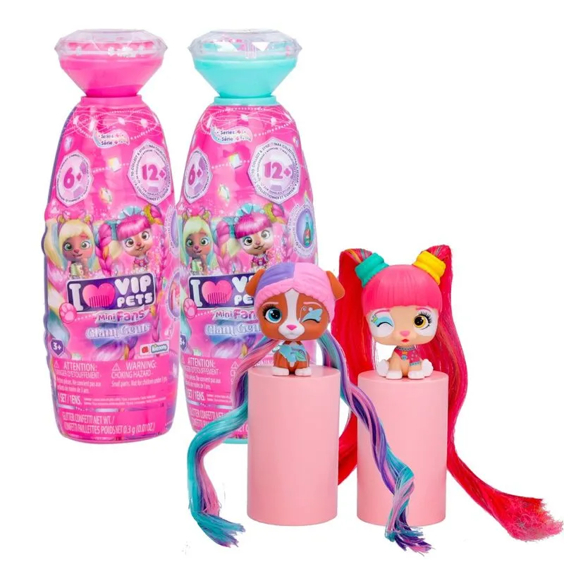 Pacote com 2 miniventiladores Doll imc Toys vip Pets Glam Ge