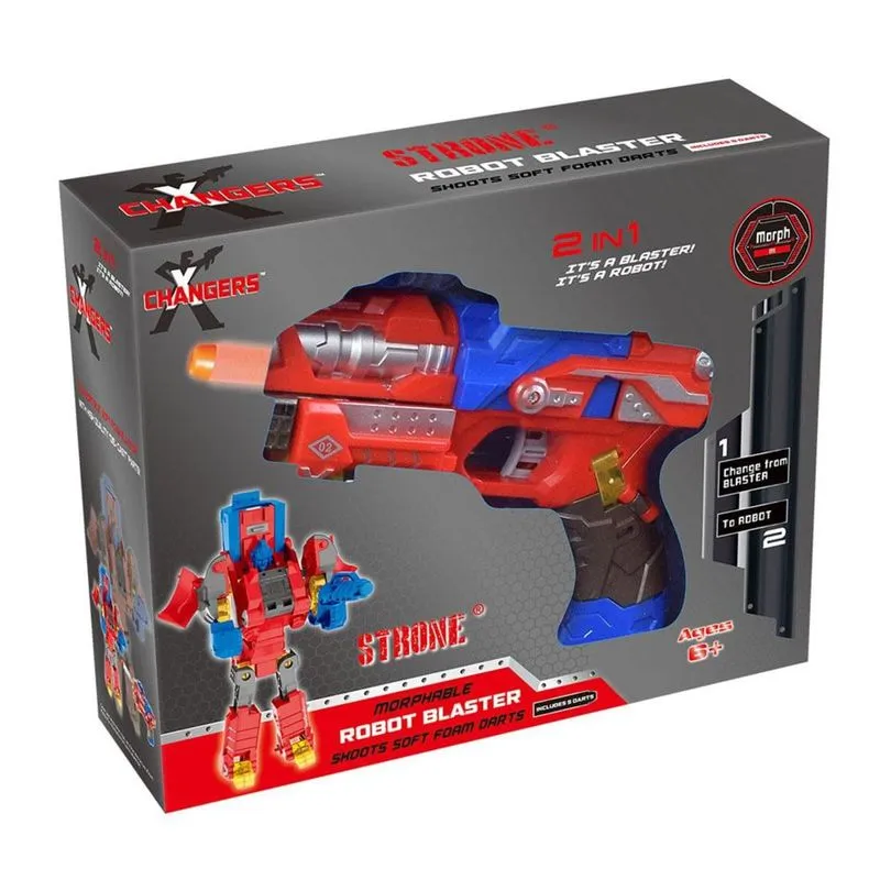 Xchangers Lançador Que Vira Robô - Vermelho - Multikids