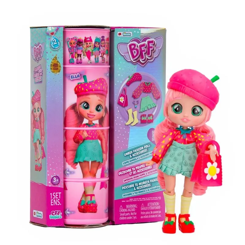 Cry Babies bff Ella Boneca de Moda com 9 + Surpresas Includi