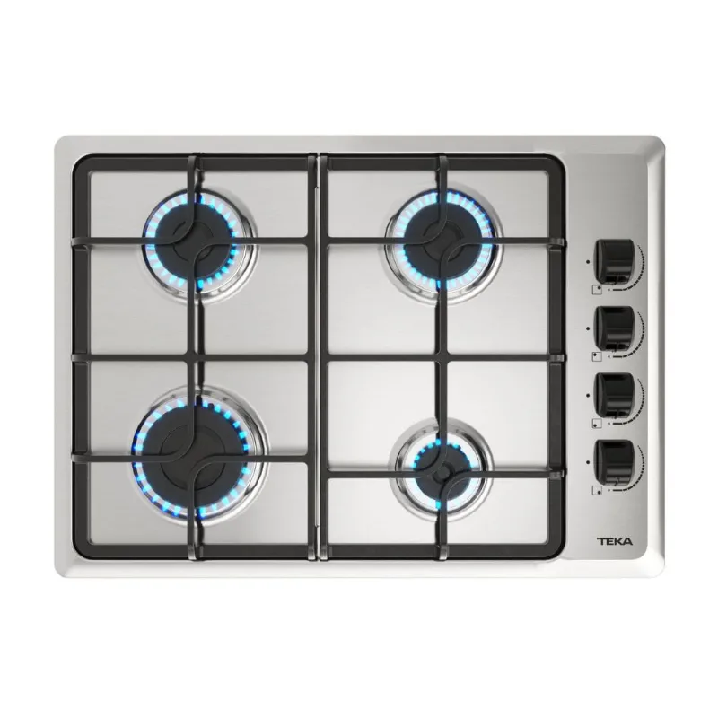 Cocina Empotrable a Gas Teka HLX50 4G AI CI 4 Hornillas Acero Inoxidable Plata