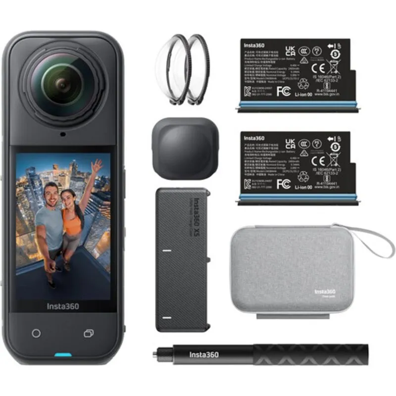 Câmera Insta360 X5 360 8k Essentials Bundle Combo