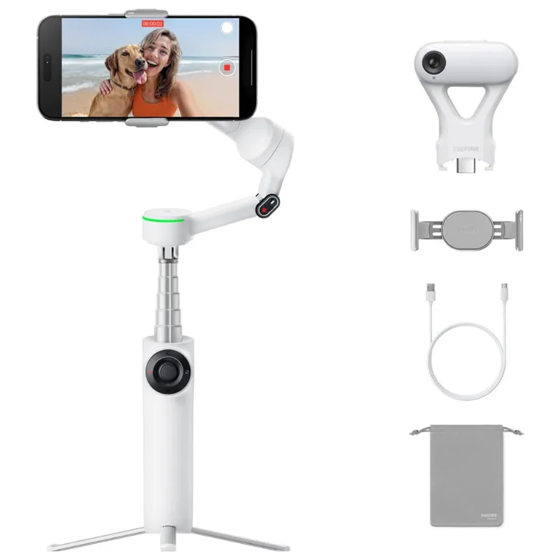 Estabilizador para Celular Insta360 Flow 2 Pro con AI Tracker Blanco
