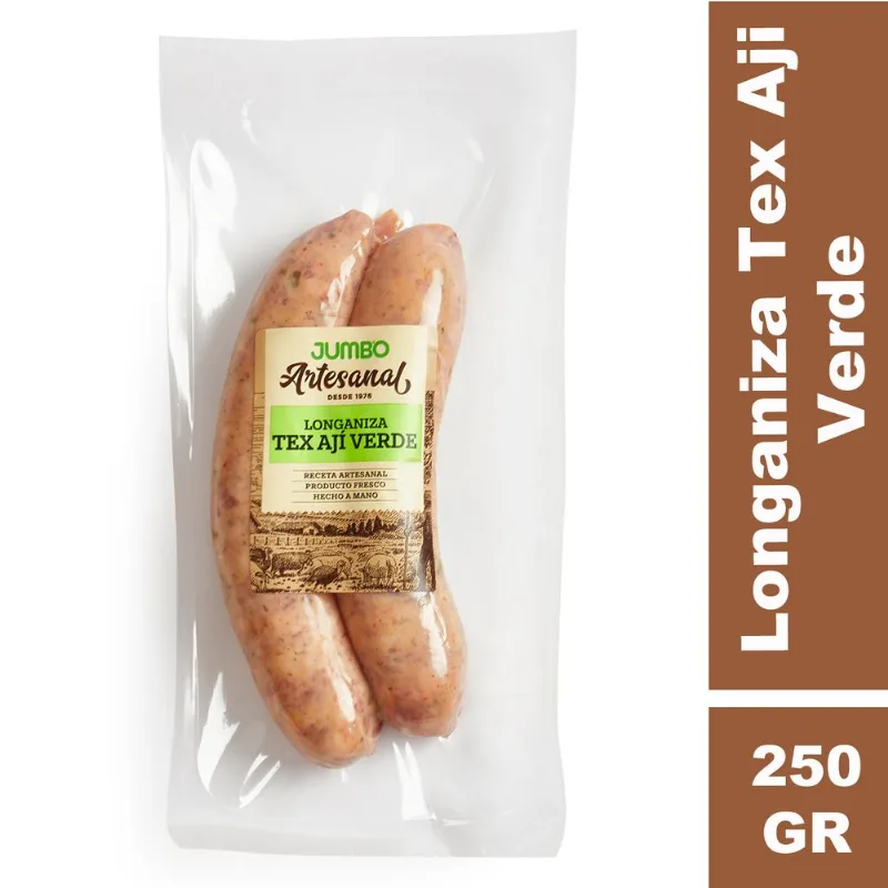 Longaniza Texmex Ají Verde Al Vacío 250 g
