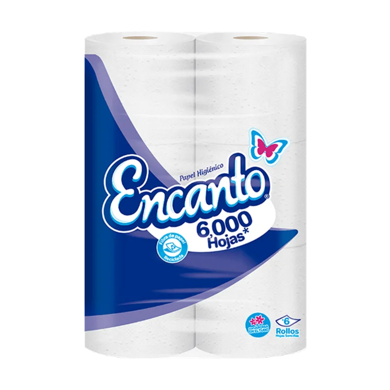 Papel Higiénico 1000 Hojas Sencillas|6 Unidades