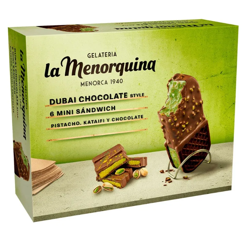Helado Multipack La Menorquina Dubai Chocolate 55 g 6 un.