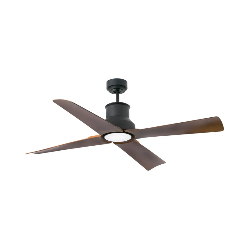 Winche Ceiling Fan Black/Brown / Integrated LED