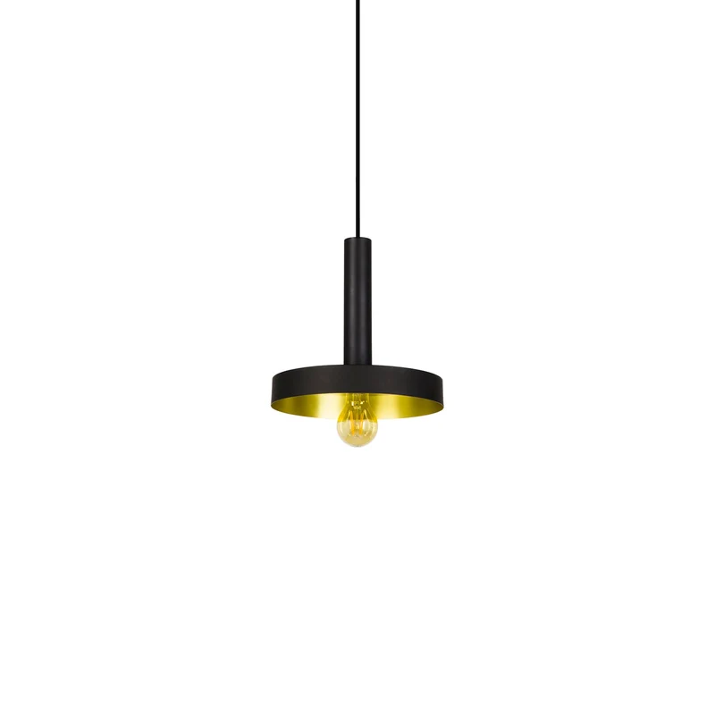 Whizz Pendant Light Black/Satin Gold