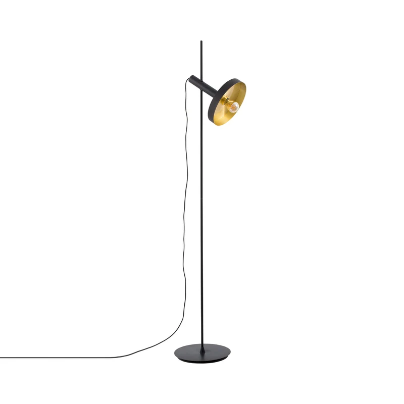 Whizz Floor Lamp Black/Satin Gold